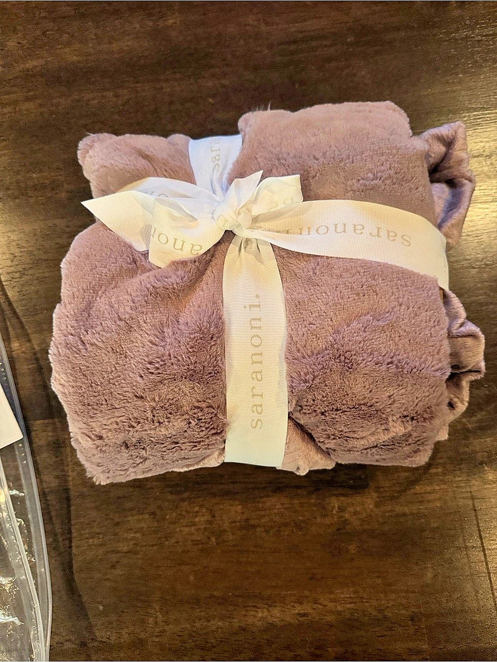 Saranoni Bloom Lush Receiving Blanket Purple personalized Lennox NEW
